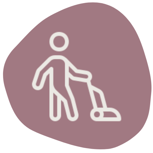 Cartoon person cleaning