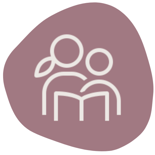 Cartoon people reading